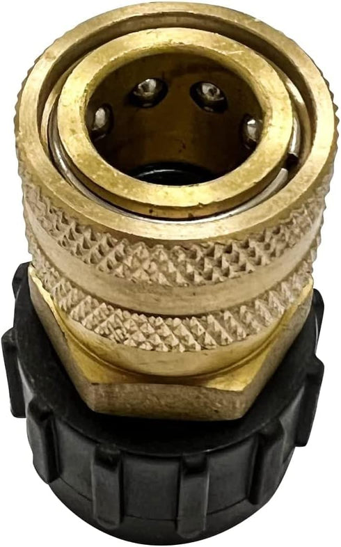 Simpson Cleaning 7200068 Replacement QC Socket for Pressure Washer Pumps Up to 4500 PSI, Brass, Female M22, Gold...