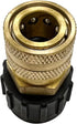 Simpson Cleaning 7200068 Replacement QC Socket for Pressure Washer Pumps Up to 4500 PSI, Brass, Female M22, Gold...