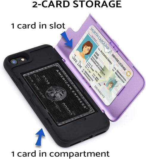 TORU CX PRO for iPhone SE 2022 / SE 2020 / iPhone 8 / iPhone 7 Case Wallet | Protective Shockproof Heavy Duty Cover with Hidden Card Holder & Card...