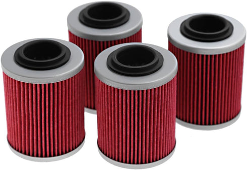 Oil Filter Replacement for Can-Am Outlander 330 400 450 500 570 650 800 850 1000 Replace# 420256188 711256188 KN152 HF152 (4Pcs)...