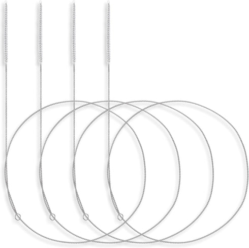 4 Pcs Straw Cleaner Brush Extra Long, 1m/39in Wire Tube Brushes with Soft Nylon Bristles Head, Wire Brush Pipe Cleaning Brush for Feeding Tubes Bo...