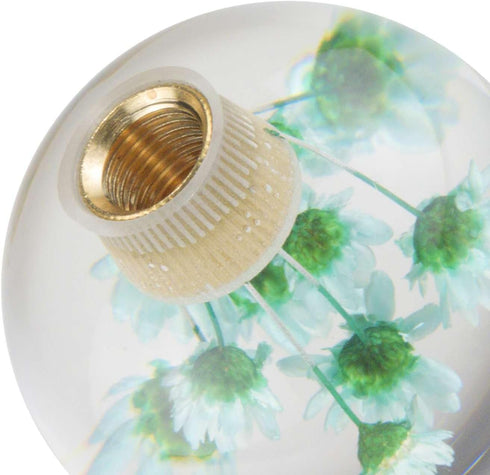 EZAUTOWRAP Flower Green Auto Car Shift Knob Round Ball Weighted Manual Gear Stick Shifter Adapter JDM Universal...