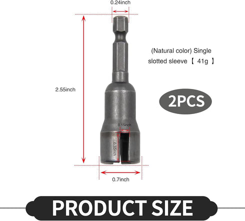 2 PCS Butterfly Hole Socket Wrench, Hex Shank Nut, Power Wing Nut Driver, Universal Automobile Accessories, for Most Cars, Trucks and Vans (Silver...