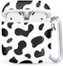 Compatible with Airpods 2 & 1 – Shockproof TPU Gel Portable Protection Soft Case Cover Skin with Carabiner Clip Keychain (Animal Print Dalmatians)...
