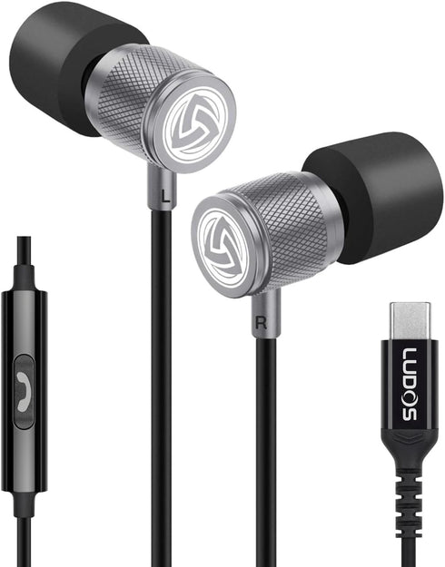 LUDOS ULTRA USB C Headphones, 5 Years Warranty, Magnetic USB-C Earbuds for iPhone 15 Pro Max Plus Samsung Galaxy S23 Ultra S22 S21 FE S20 Z Flip 3...