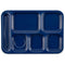 Carlisle FoodService Products Right Hand 6-Compartment Melamine Tray 14.5" x 10" - Dark Blue...