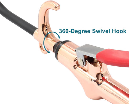 High Power Air Blow Gun with Rubber Guard, Industrial Household Air Nozzle Blow Gun, Aluminum Air Blower Gun Air Compressor Accessories - Rose Gol...