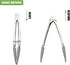 Mini Tongs with Silicone Tips 7-Inch Small Serving Tongs, Set of 3 (Black White Gray)...
