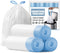Small Trash Bags 4 Gallon - Drawstring 4 Gallon Trash Bag, Tear-Free 4 Gal Small Garbage Bags, Separated Unscented White Small Trash Bags Bathroom...