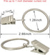 40 Pack Curtain Rings with Clips, Drapery Clips with Rings, Drapes Rings 1.26 in Interior Diameter, Fits up to 1 in Curtain Rod, Matte Silver...