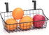 LeleCAT Basket with hook Grid Storage Basket, Hang it behind a door or on a railing, Over the Cabinet Door, Small, BLack,1 Pack...