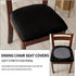 Chair Seat Covers Set of 4 Stretch Black Chair Covers for Dining Room Square Removable Washable Chair Protector Seat Cushion Slipcovers for Kitche...