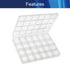 Clear Plastic Organizer Box,Component Storage Box,24 Grids Fixed Storage Container Jewelry Box for Beads Art DIY Crafts Jewelry Fishing Tackles 7....