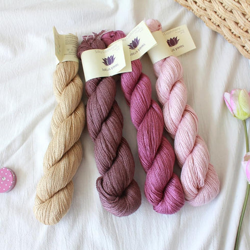 Lotus Yarns Silky Cashmere Fingering Weight Knitting Yarn Skein Shiny Soft and Breathable Crochet Yarn, Great for Shawl, Scarves, Top and Craft Pr...