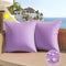All Smiles Outdoor Waterproof Throw Pillow Covers 16x16 Set of 2 Purple Decorative Patio Tent Bed Sofa Living Room Furniture Sunbrella Cushion Cas...