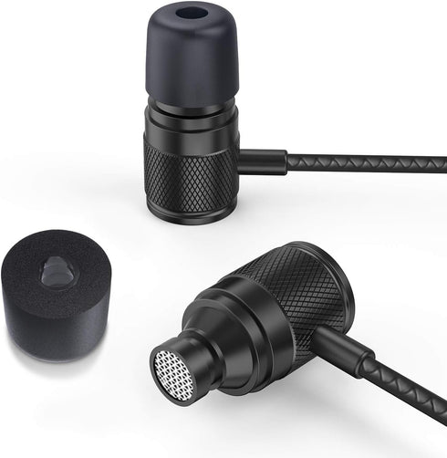 LUDOS Ultra Wired Earbuds in-Ear Headphones, 5 Years Warranty, Earphones with Microphone, Noise Isolating Ear Buds, Memory Foam for iPhone, Samsun...