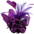 Women's Fascinator Feather Flower Pin Brooch Corsage Bridal Hairband Derby Hat Cocktail Party Wedding (A1 Purple)...