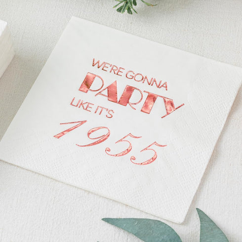 Crisky 70th Birthday Cocktail Napkins Rose Gold for Women 70th Birthday Party Decorations for Cake Dessert Berverage Table, 70th Birthday Party Su...