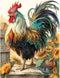 JFYHAB Chicken Diamond Painting Kits for Adults, Full Drill Sunflowers 5D Diamond Painting by Number Kits for Home Wall Decor, Diamond Art Kits, D...