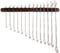 Olsa Tools Wall-Mounted Wrench Rack - Red Anodized Aluminum Rail with Black Clips - Stores 14 SAE or Metric Wrenches Securely - Professional Organ...