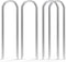 MySit 12 Pack 12 Inch Garden Stakes Heavy Duty 11 Gauge Galvanized Yard Staples U Pegs Fences Drip Irrigation Securing Stakes Loop Stake for Ancho...