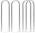 MySit 12 Pack 12 Inch Garden Stakes Heavy Duty 11 Gauge Galvanized Yard Staples U Pegs Fences Drip Irrigation Securing Stakes Loop Stake for Ancho...