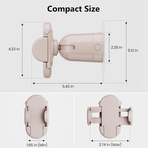 MiiKARE Shower/Mirror/Wall Phone Holder, Shower Phone Mount with 360 Degree Rotating, Universal Bathroom Accessories Phone Clamp for All Phones, W...