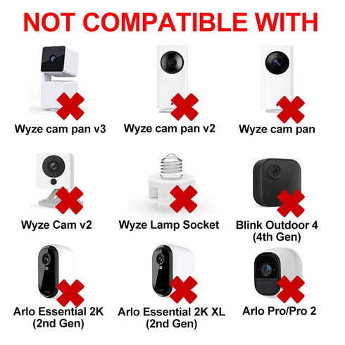 2Pack 26FT Power Extension Cable for Wyze Cam V3/V4/OG/V3 Pro, Arlo Essential, Eufy, SimpliSafe, KasaCam, Blink (Not for Wyze Pan v3), Charging Po...