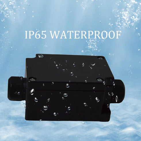 Electrical Junction Box, IP65 Outdoor Waterproof Cable Box with Wire Connector, ABS Plastic Junction Box, Black -70 * 50 * 36mm...