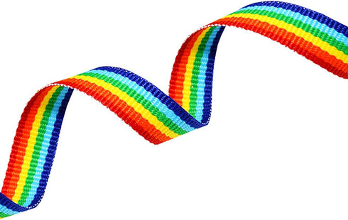 Morex Ribbon 99502/20-815 Grosgrain 3/8" X 20 YD Polyester Striped Rainbow Ribbons for Crafts, Grosgrain Ribbon Pride Decorations Unicorns Gifts f...