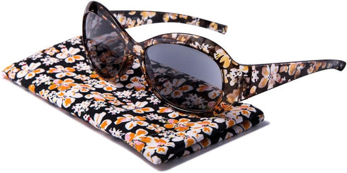 EYEGUARD Outdoor Reading Sunglasses Elegant Womens Reading Glasses with Beautiful Patterns for Ladies Readers...
