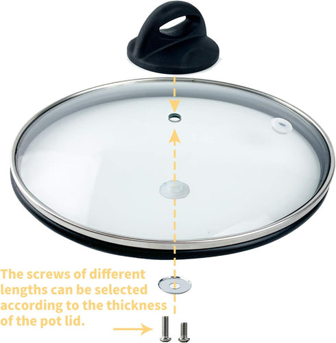 2 PACK Pot Lid Top Replacement Knob Sector Style. Kitchen Cookware Universal Replacement Pan Lid Holding Handles....