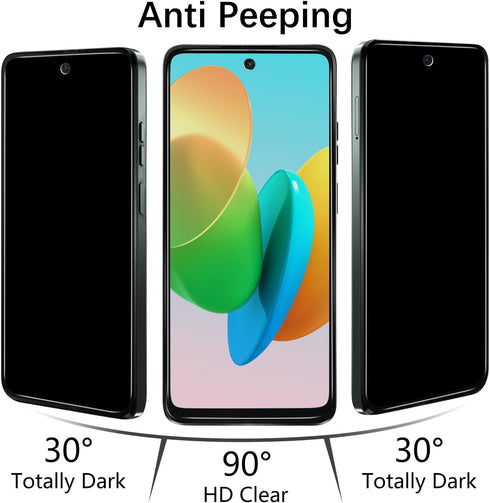 MAYtobe [2 Pack Privacy Screen Protector For Motorola Moto G 5G 2024 Tempered Glass, 9H Hardness, Anti Scratch, Bubble Free, Easy to Install...