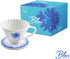 BLUE BREW Ceramic Pour Over Coffee Dripper, Size 01 Cone Coffee Maker (1-2 Cups), Manual Brew Maker, Dishwasher Safe, Portable Slow Brewing Access...