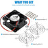 GDSTIME 60mm x 25mm 12V DC Waterproof IP67 Fan High Speed Dual Ball Bearing Small Brushless Cooling Fan for Solar Battery Box Server Ventilation...