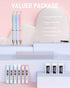 Nicpro 3PCS Pastel Mechanical Pencil Set with Case, 0.7 mm Pencils with 6 Tube HB Lead Refill & 3PCS Eraser & 9PCS Eraser Refill for School Suppli...