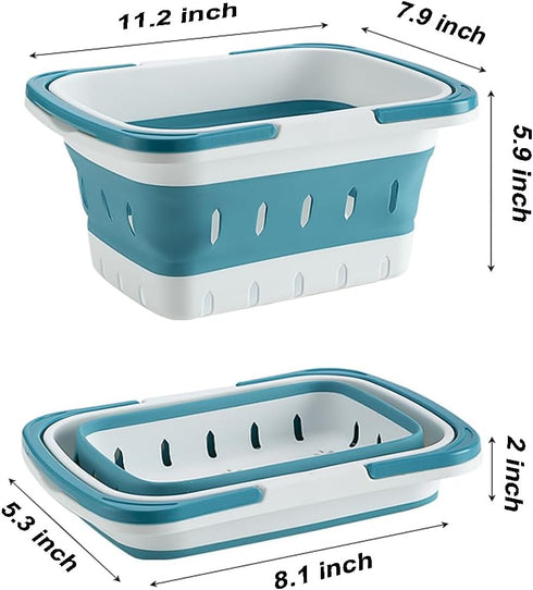 Plastic Caddy for Cleaning Supplies Products, Storage Collapsible Basket with Handles, Box Organizer Bin for Bathroom, Kitchen, College Dorm,Gym (...