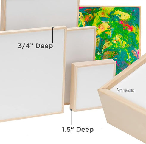 Da Vinci Pro Liquid Art Canvas Multi-Media Panels for High Flow Fluid Acrylics, Glazing Liquids, Pouring Mediums, Encaustics, Resin Paints, and Al...