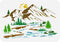 FINGERINSPIRE Mountain Stencil 8.3x11.7inch Reusable River Nature Scenery Painting Template DIY Craft Pine Tree Moon Landscape Decoration Stencil ...