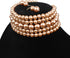 COLORFUL BLING 5 Rows Elegant Simulated Pearl Strand Choker Necklace With Earrings Set Women Ladies Statement Jewelry...