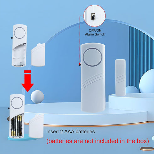 Door Window Alarm for Home, 90DB Wireless Sensor Door Window Burglar Alarm-Door Alarms for Kids Safety, Doorbell Alarms for Office House Window Po...