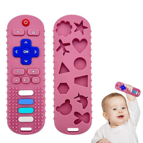 Babay Teething Toys, Soft Reomte Teether Toys, Silicone Chew Toy for Babies 18 Months+, Remote Control Shape Teething Toys, Early Educational Toy ...
