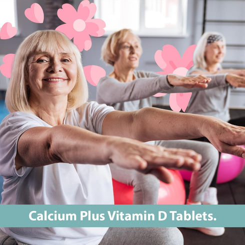 GeriCare Calcium 600mg - Vitamin D 10mcg Tablets - Bone Health - Nutritional Supplement, 60 Count (Pack of 1)...