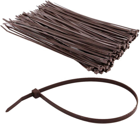 Strong Brown Zip Ties 12 Inch Wood Color Cable Ties Zip Tie, Heavy Duty Gardening Hand Tools Plants Ties 50 LBS Strength, 100 Pieces...