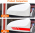 2 PCS Car Rear View Mirror Stickers, 5.51" x 1.18" Striped Rearview Mirror Car Stickers, Car Side Mirror Reflective Decals (Red)...