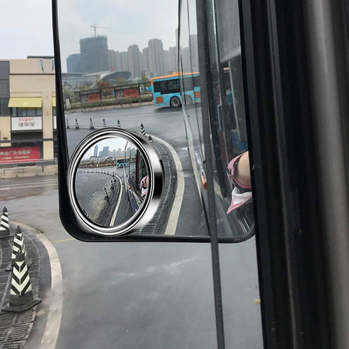 2pc 3” Adjustable large Round Stick-on Convex Spot Mirror, big HD Glass Convex Rear View Mirror,Strong Adhesive Blind Spot Mirror for Car, Van, SU...