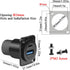 QIANRENON USB3.0 & USB C 3.1 Panel Mount Adapter USB3.0+USB Type C 3.1 Female to Female Fixed Mount Data Charging Connector USB A & USB C Feedthro...