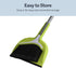 Casabella Broom & Dustpan Set, 44-Inch Angled Broom with Snap-On Dustpan, Durable Bristles, Innovative Dustpan, Convenient Storage - Perfect for T...