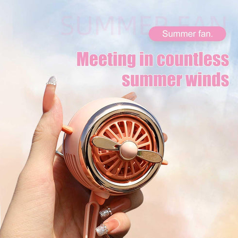 Portable Neck Fan, Mini Handheld Fan Personl Fan Neck with 3 Wind Speed Adjustable, USB Rechargeable Fan Cooling Necklace Fan for Kids Girls Boys ...