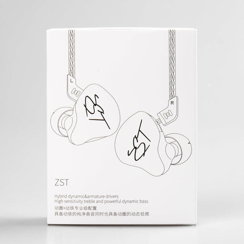 KZ ZST in Ear Monitors 1BA+1DD HiFi IEM Wired Earbuds Noise Cancelling Earbuds Rich Bass Stereo Headphones Comfortable in Ear Earbuds with Detacha...